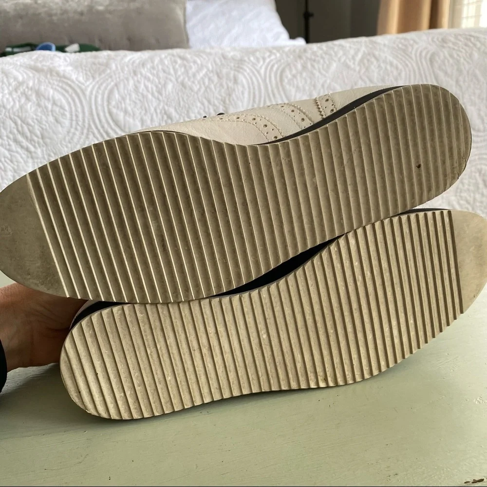 Rag & Bone Meli Brogues Slip On White Derby Leather Wingtip Oxford 9 - Picture 7 of 8